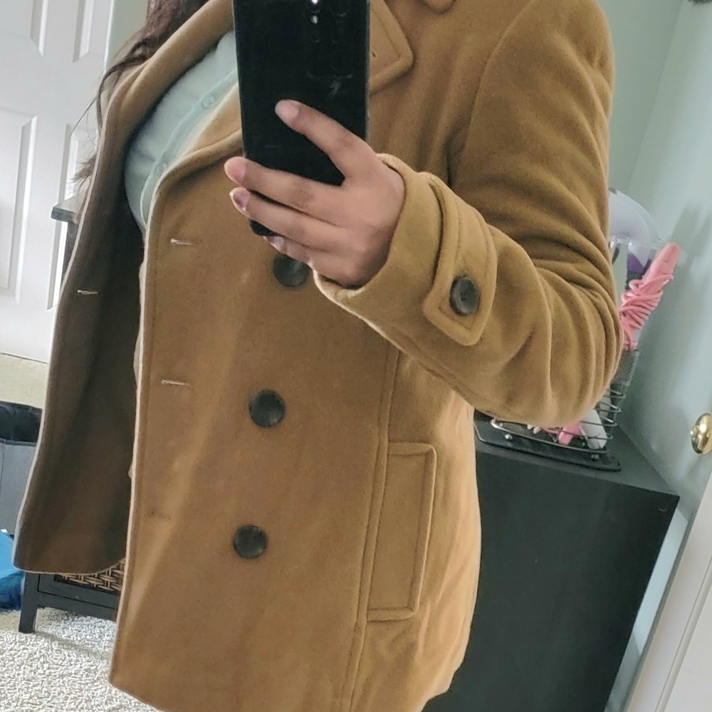 Lands' End Women's Camel Pea Coat